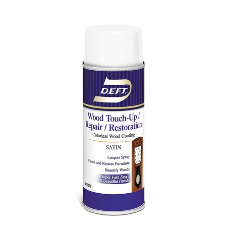 Deft Satin Clear Water-Based Acrylic Wood Finish Lacquer Spray 12.25 oz DFT317S/54
